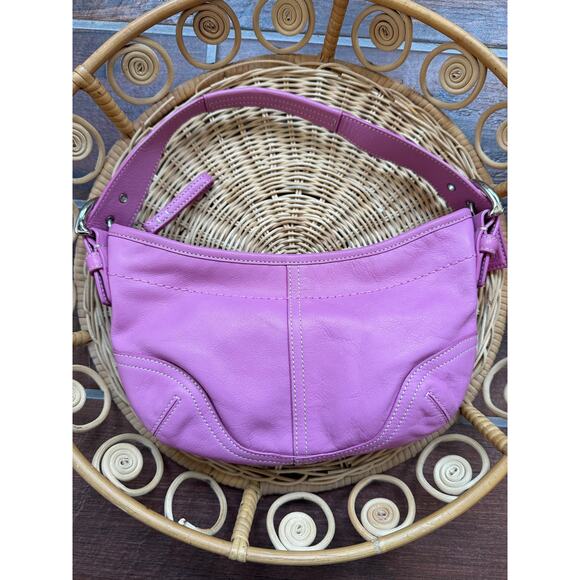 Rare Vintage Coach Hobo Leather 9541 Bubble Gum Purse / Bag Y2K - Picture 7 of 10